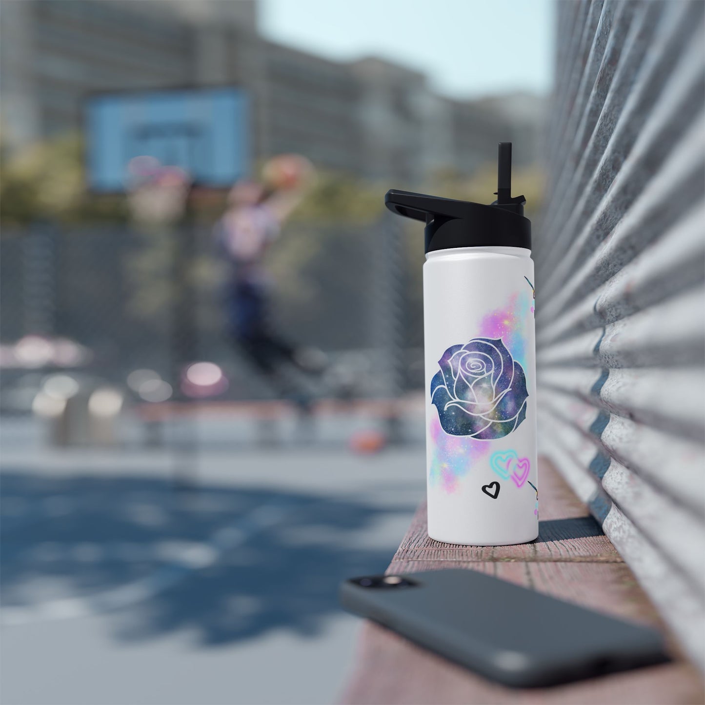 Water Bottle - Rose Galaxy (2)