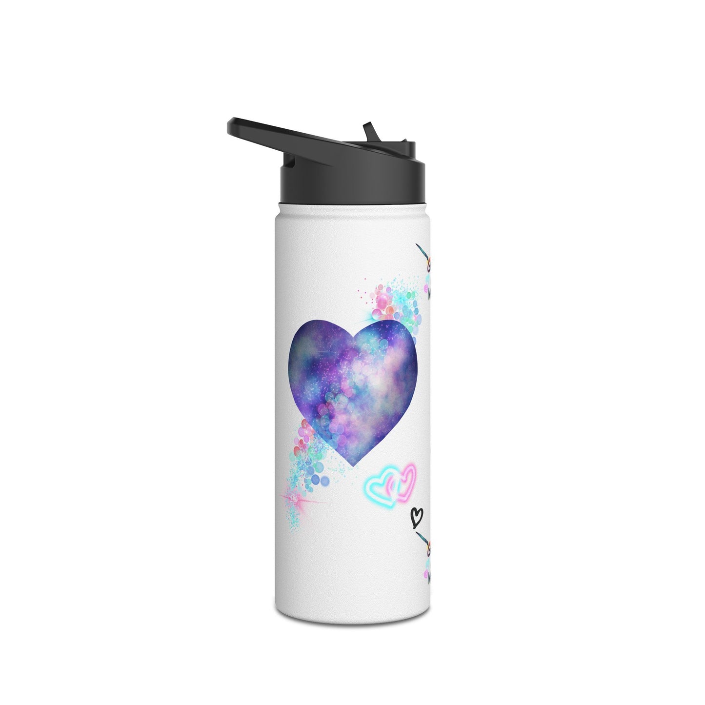 Water Bottle - Heart Galaxy (1)