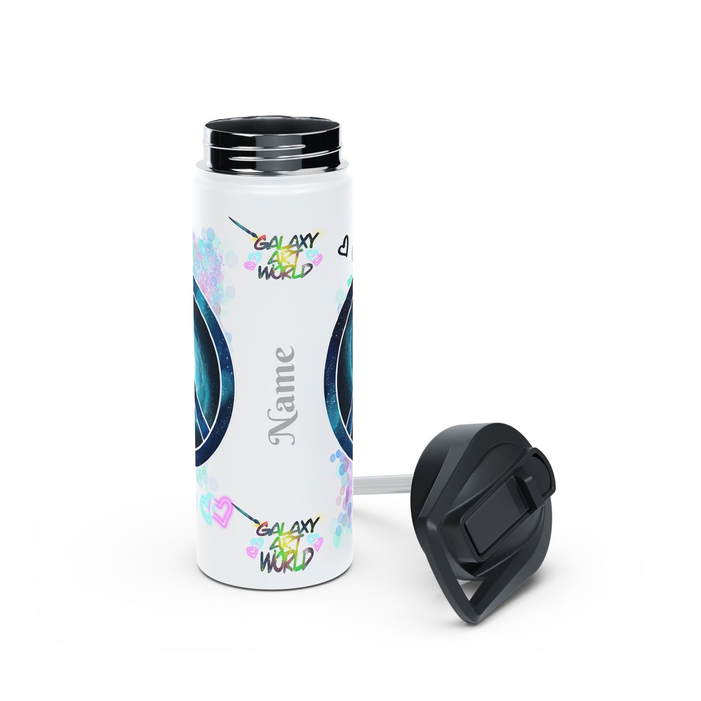 Water Bottle - Peace Symbol Galaxy (8)