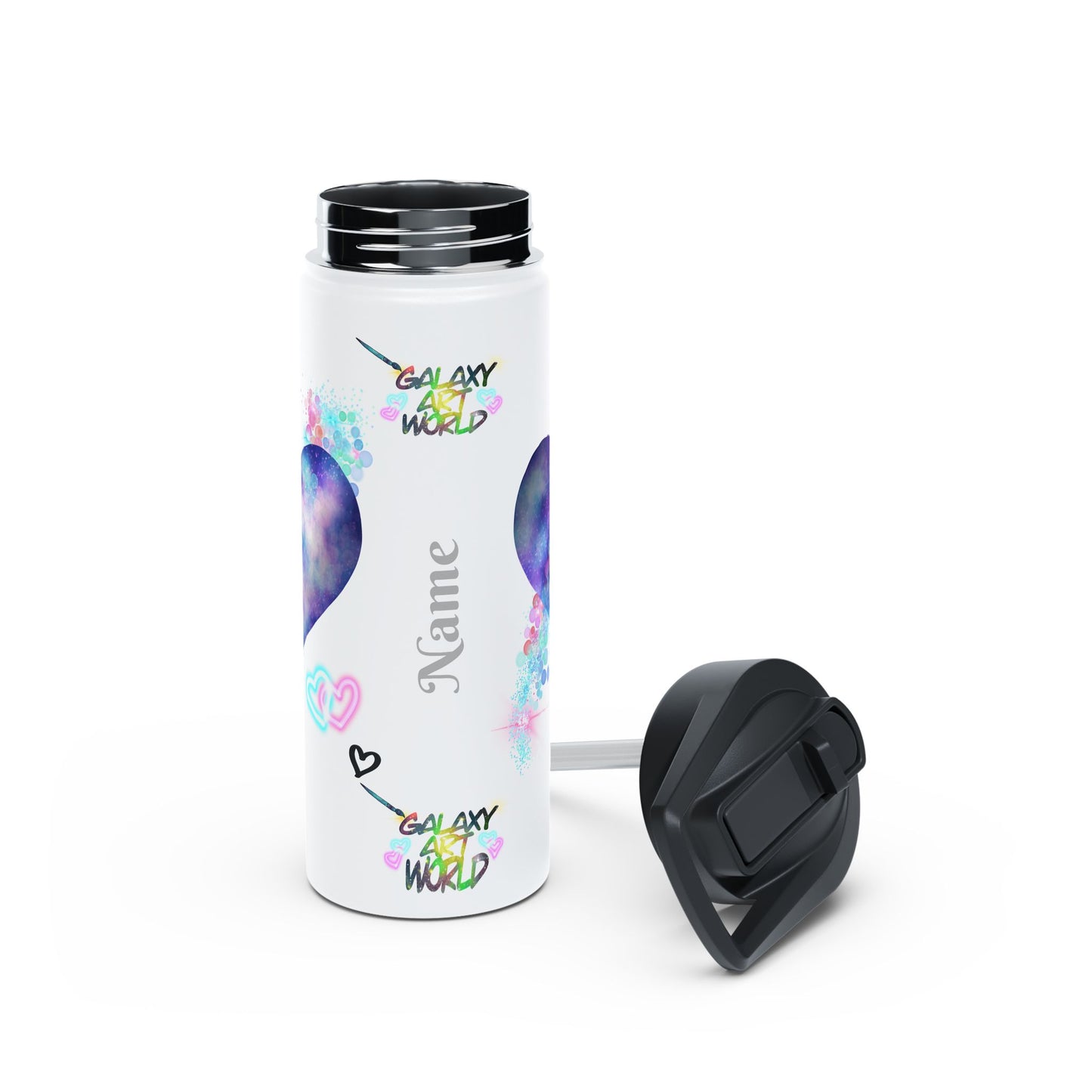 Water Bottle - Heart Galaxy (1)