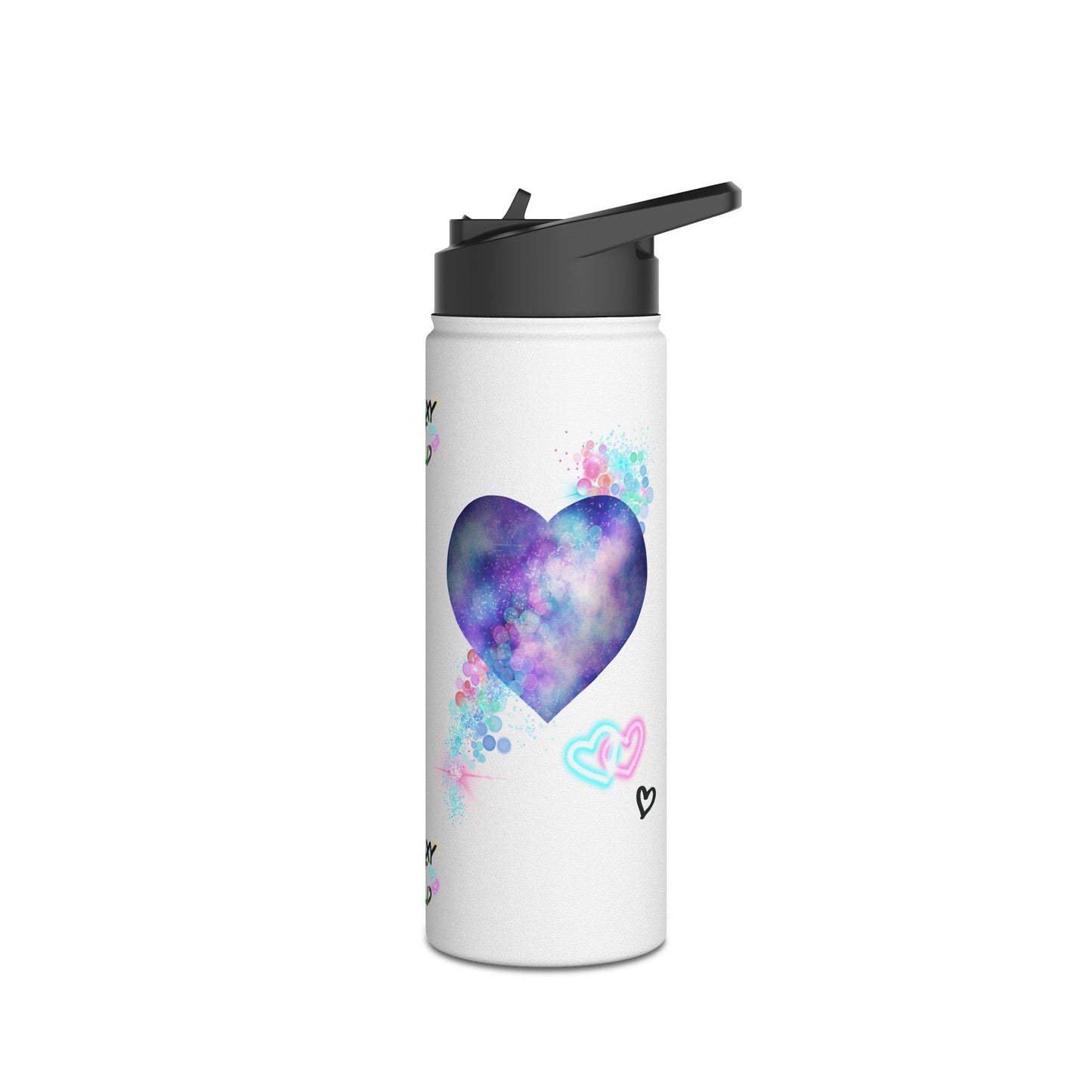 Water Bottle - Heart Galaxy (1)