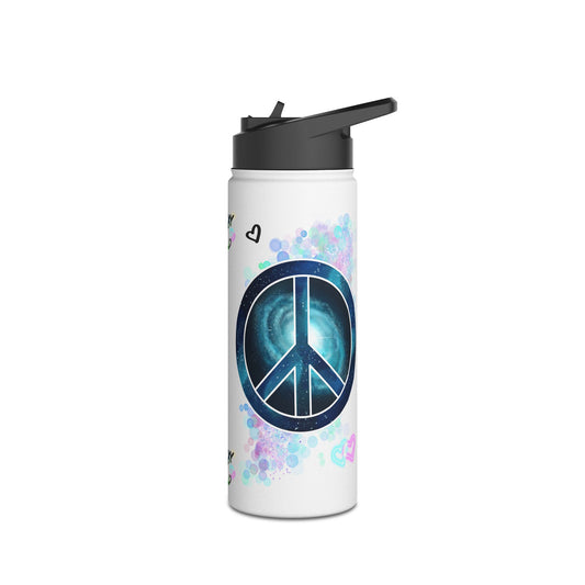 Water Bottle - Peace Symbol Galaxy (8)