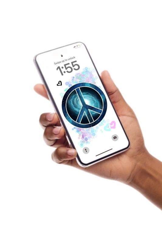 Digital Wallpaper - Peace Symbol Galaxy (No. 8)